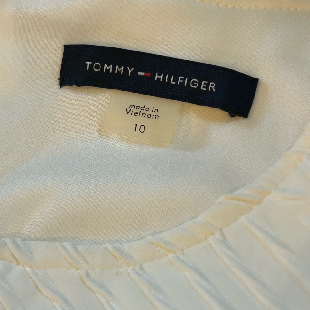 NWT Tommy Hilfiger Women’s Cream Sleeveless Lined Dress - Picture 9 of 11